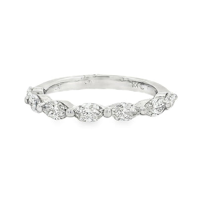 Ella Rose 0.66ct Marquise Diamond Seven-Stone Band Platinum