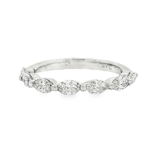 Ella Rose 0.66ct Marquise Diamond Seven-Stone Band Platinum