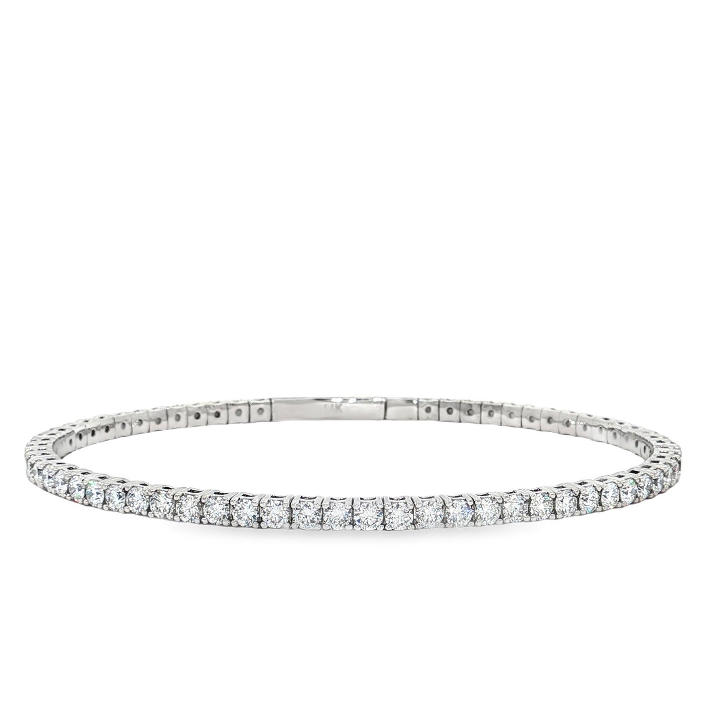 Ella Rose 3.78ct Lab-Grown Diamond Bangle Bracelet 14K White Gold