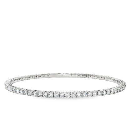 Ella Rose 3.78ct Lab-Grown Diamond Bangle Bracelet 14K White Gold
