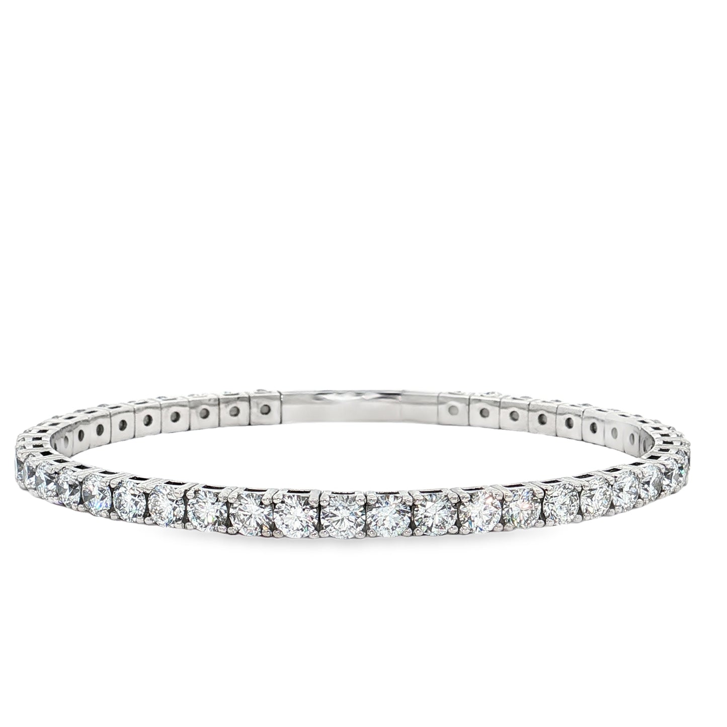Ella Rose 9.19ct Lab-Grown Diamond Bangle Bracelet 14K White Gold