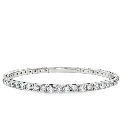 Ella Rose 9.19ct Lab-Grown Diamond Bangle Bracelet 14K White Gold