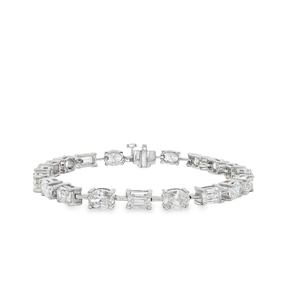 Ella Rose 10.71ct Emerald and Oval Cut Lab-Grown Diamond Bracelet