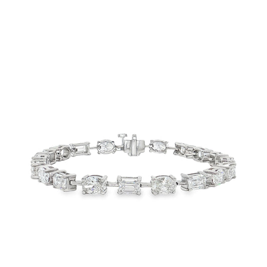 Ella Rose 10.71ct Emerald and Oval Cut Lab-Grown Diamond Bracelet