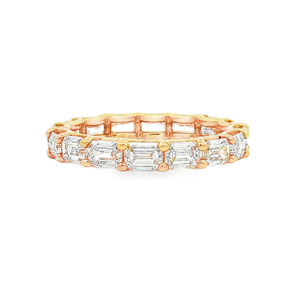 Ella Rose 3.44ct Emerald Cut Lab-Grown Diamond Eternity Band 14K Yellow Gold