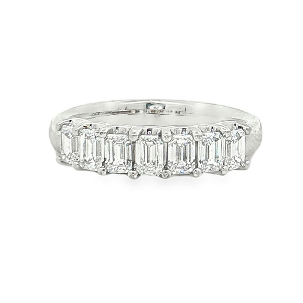 Ella Rose 1.00ct Emerald Cut Diamond Seven-Stone Band Platinum