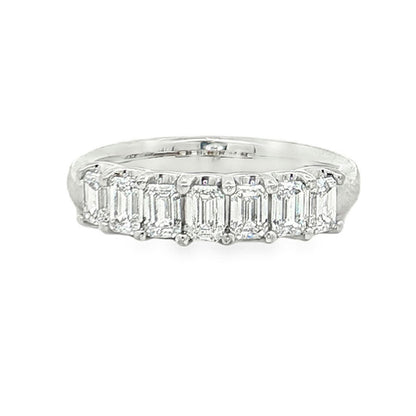 Ella Rose 1.00ct Emerald Cut Diamond Seven-Stone Band Platinum