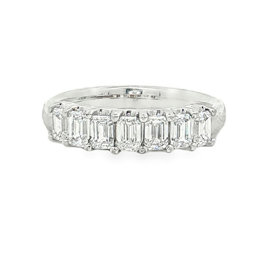Ella Rose 1.00ct Emerald Cut Diamond Seven-Stone Band Platinum