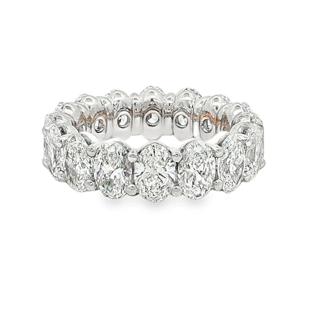 Ella Rose 6.41ct Oval Diamond Eternity Band Platinum