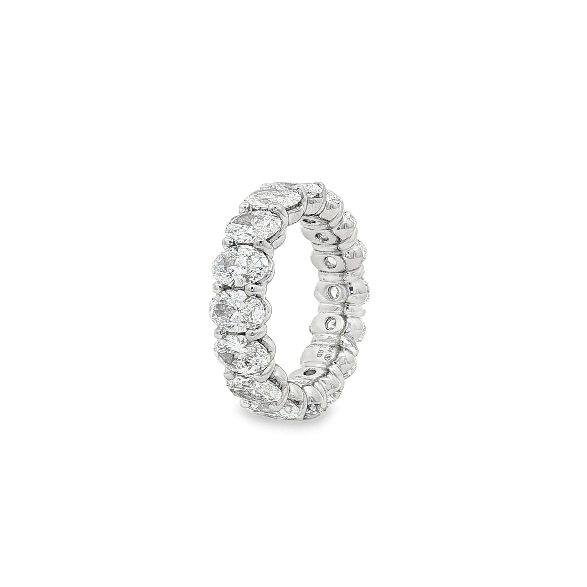 Ella Rose 6.41ct Oval Diamond Eternity Band Platinum