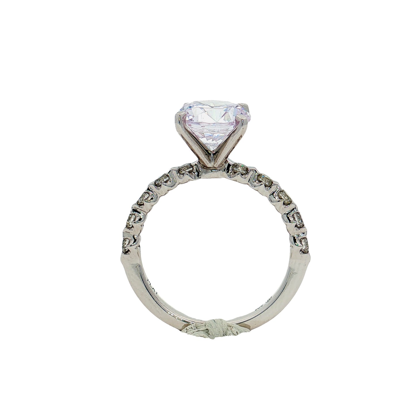 KJ5 Platinum Pavé Round Diamond 0.50ct Engagement Ring Mounting