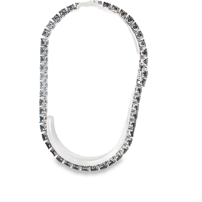King Jewelers 12.38ct Black Diamond Tennis Bracelet 14K White Gold