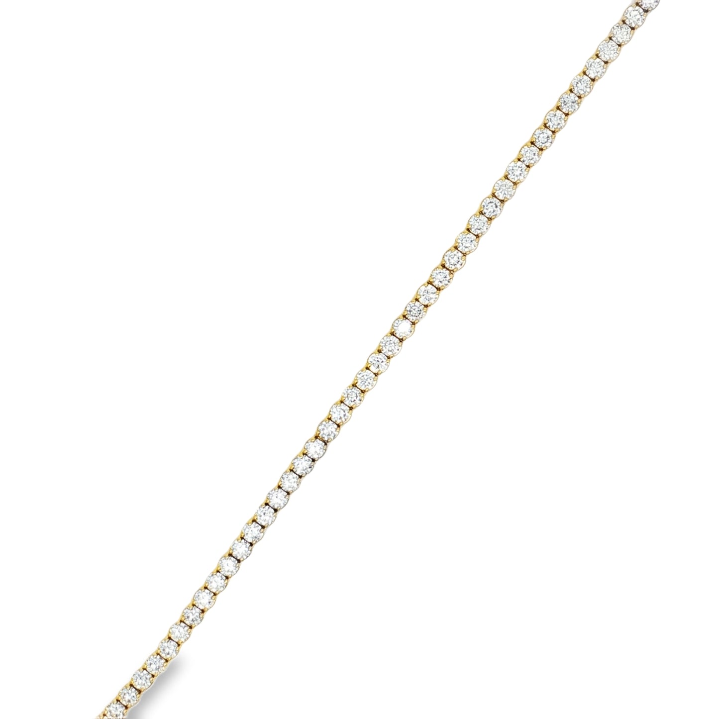 King Jewelers 14K Yellow Gold 5.95ct Diamond Tennis Bracelet