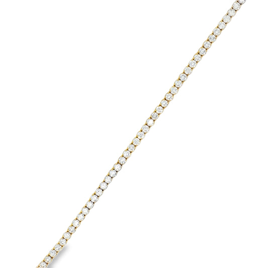 King Jewelers 14K Yellow Gold 5.95ct Diamond Tennis Bracelet