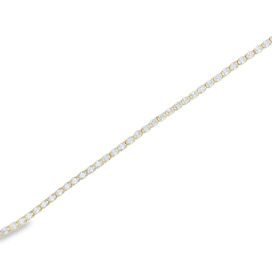 Ella Rose 5.05ct Lab-Grown Diamond Oval Tennis Bracelet 14K Yellow Gold