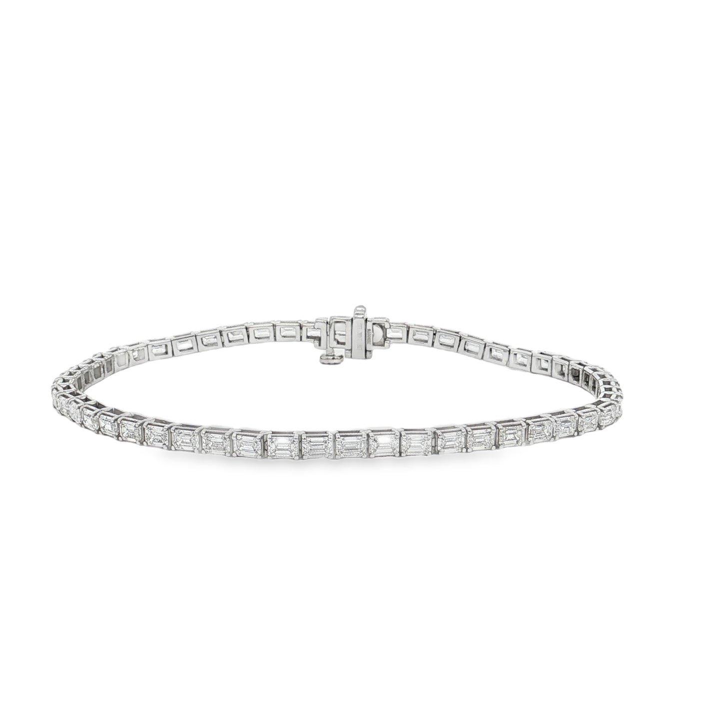 Ella Rose 5.24ct Lab-Grown Diamond Emerald-Cut Tennis Bracelet 14K White Gold