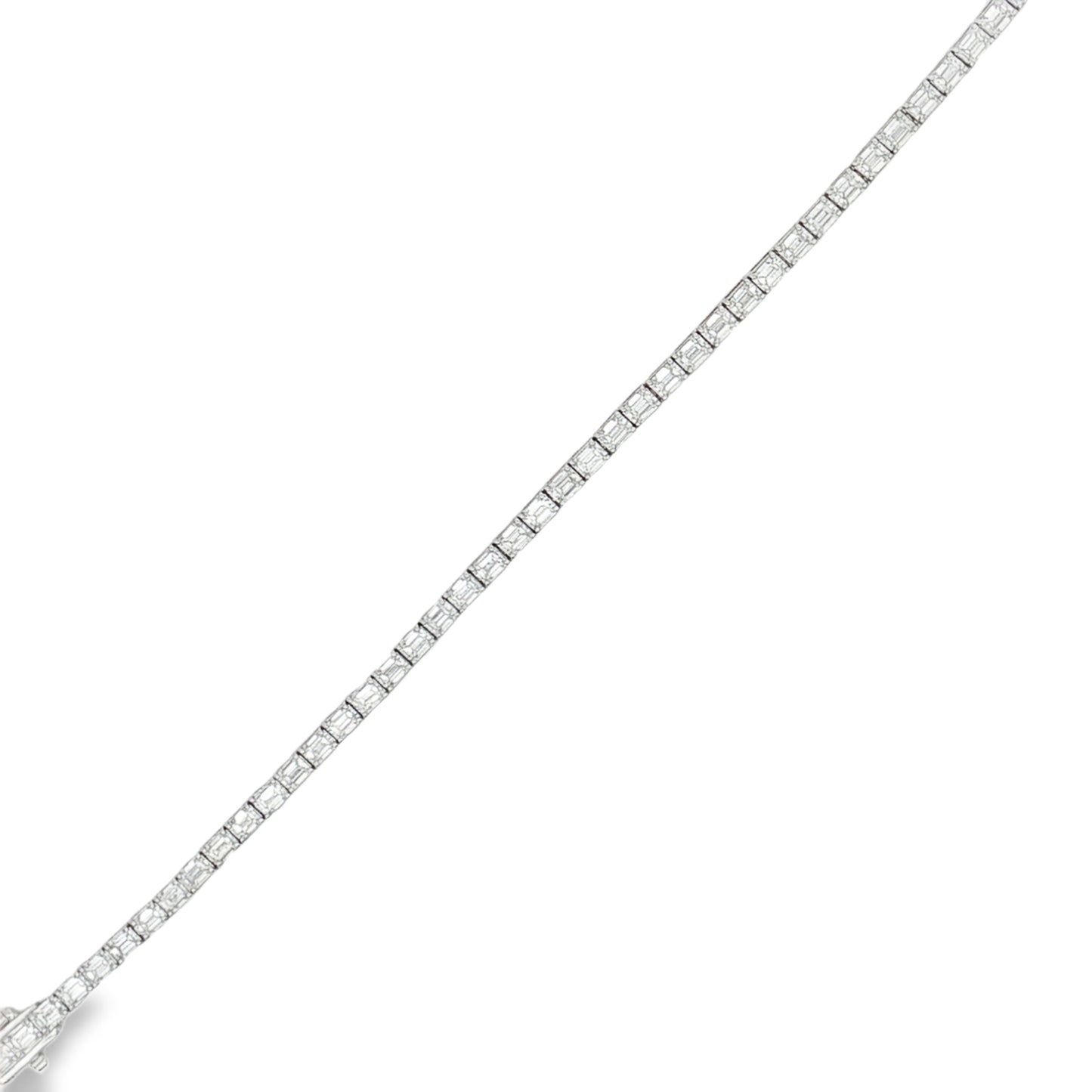 Ella Rose 5.24ct Lab-Grown Diamond Emerald-Cut Tennis Bracelet 14K White Gold