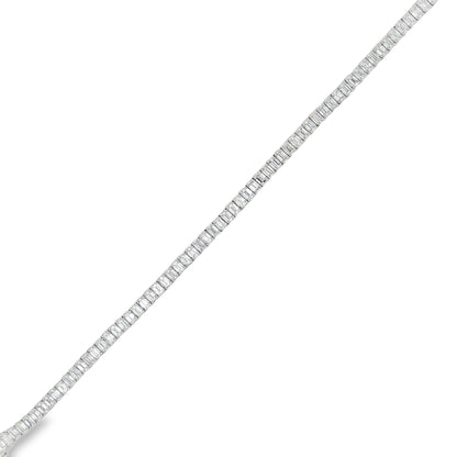 Ella Rose 6.58ct Lab-Grown Diamond Emerald-Cut Tennis Bracelet 14K White Gold