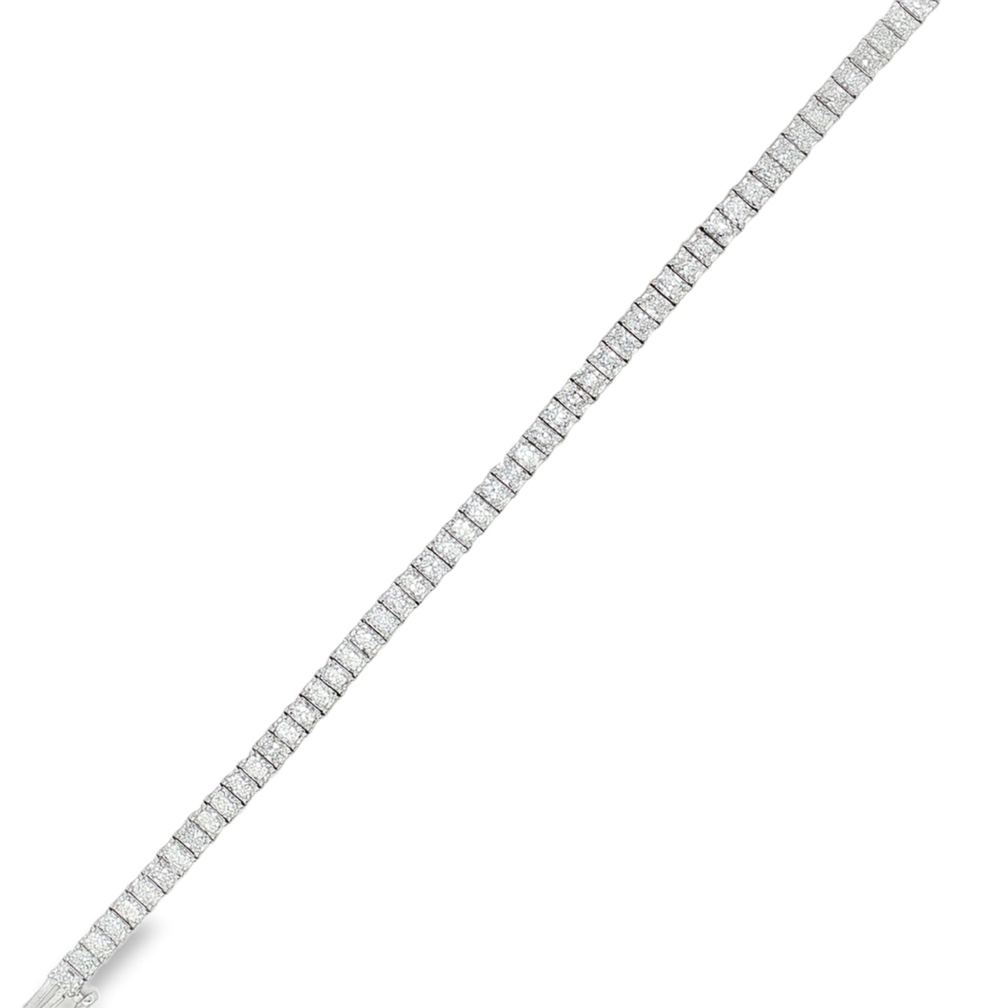 Ella Rose 7.22ct Lab-Grown Diamond Emerald-Cut Tennis Bracelet 14K White Gold