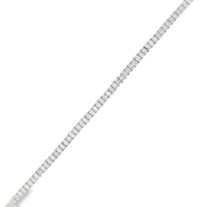 Ella Rose 7.22ct Lab-Grown Diamond Emerald-Cut Tennis Bracelet 14K White Gold