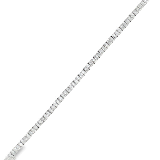 Ella Rose 7.22ct Lab-Grown Diamond Emerald-Cut Tennis Bracelet 14K White Gold