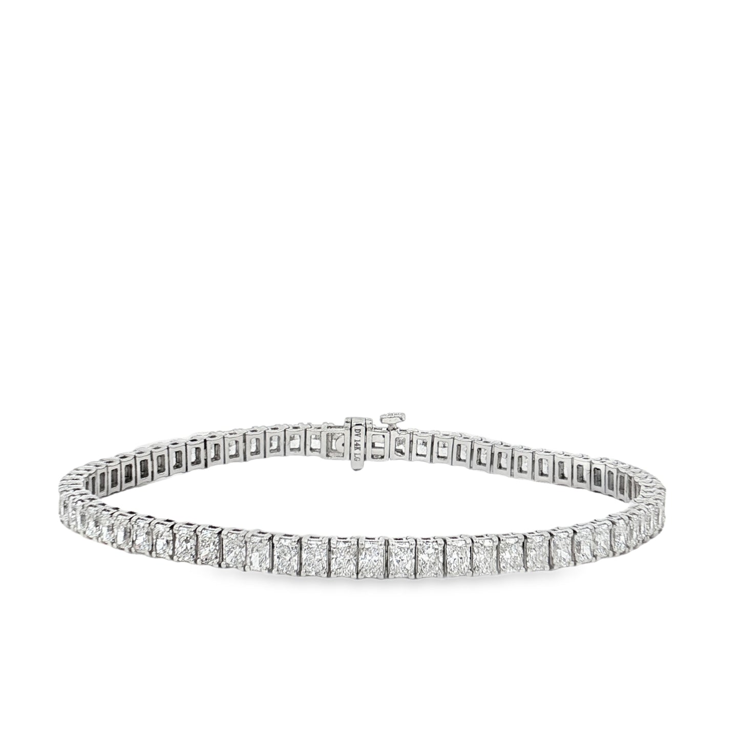 Ella Rose 7.22ct Lab-Grown Diamond Emerald-Cut Tennis Bracelet 14K White Gold