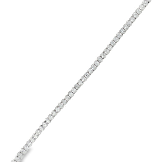Ella Rose 7.87ct Lab-Grown Diamond Oval Tennis Bracelet 14K White Gold
