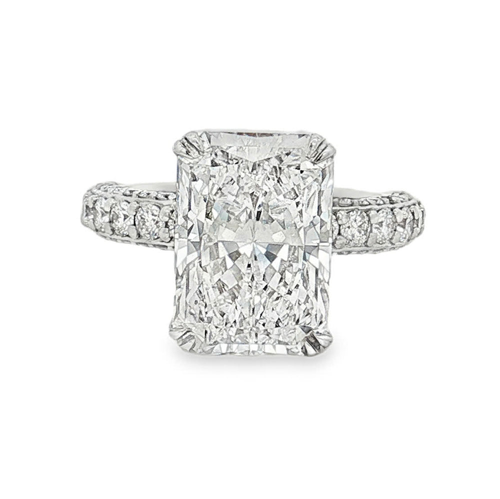 Ella Rose 5.99ct Radiant Lab-Grown Diamond IGI Certified Engagement Ring 18K White Gold