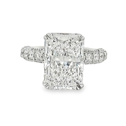 Ella Rose 5.99ct Radiant Lab-Grown Diamond IGI Certified Engagement Ring 18K White Gold