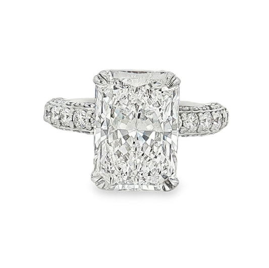 Ella Rose 5.99ct Radiant Lab-Grown Diamond IGI Certified Engagement Ring 18K White Gold