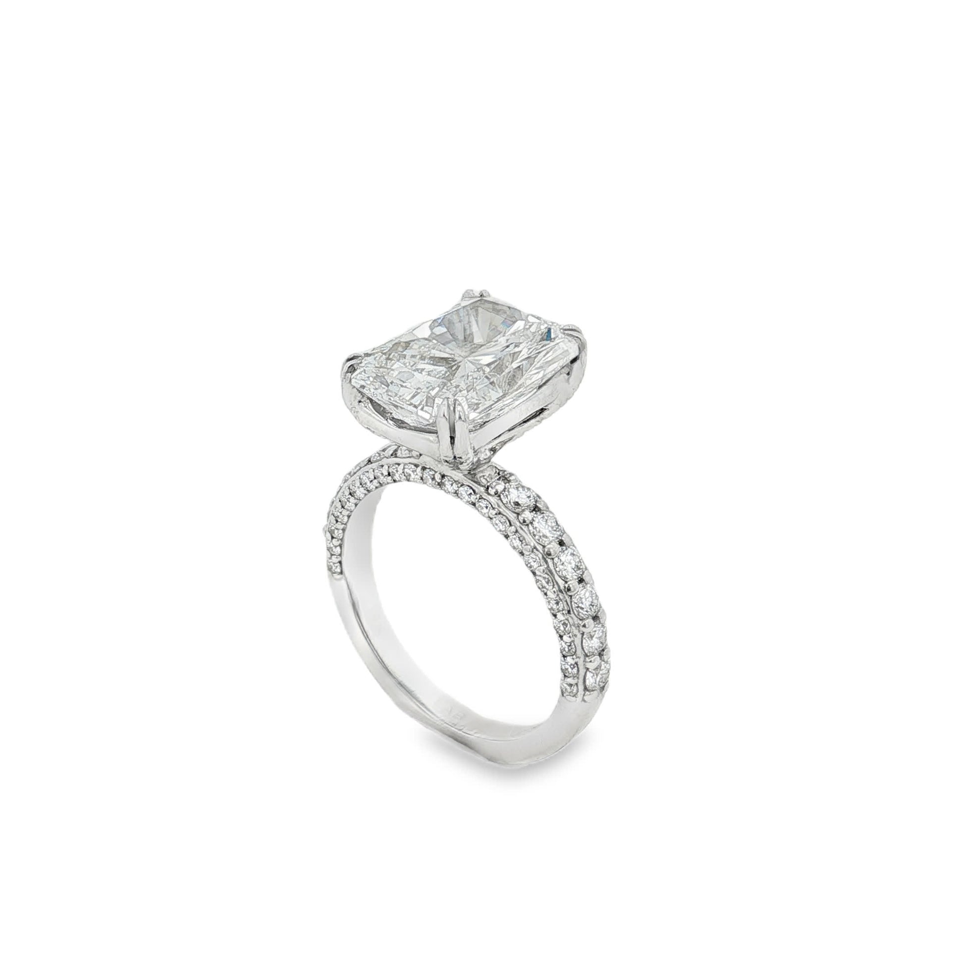 Ella Rose 5.99ct Radiant Lab-Grown Diamond IGI Certified Engagement Ring 18K White Gold