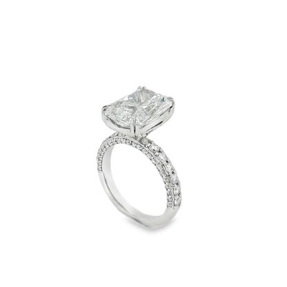 Ella Rose 5.99ct Radiant Lab-Grown Diamond IGI Certified Engagement Ring 18K White Gold