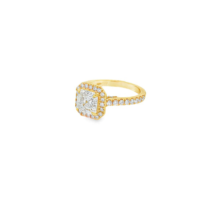 Ella Rose 2.79ct Asscher Cut Lab-Grown Diamond Ring 14K Yellow Gold