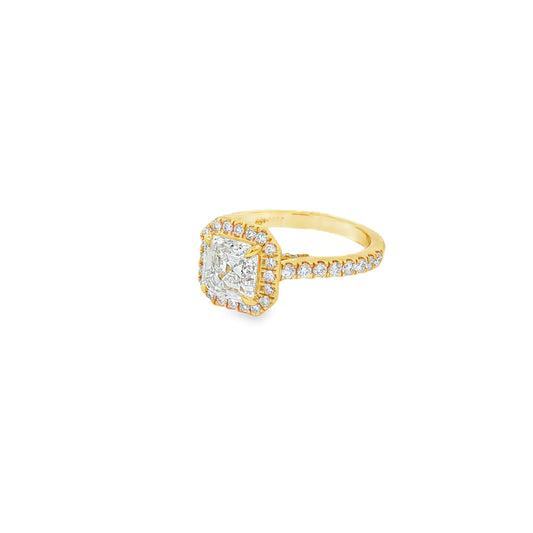 Ella Rose 2.79ct Asscher Cut Lab-Grown Diamond Ring 14K Yellow Gold