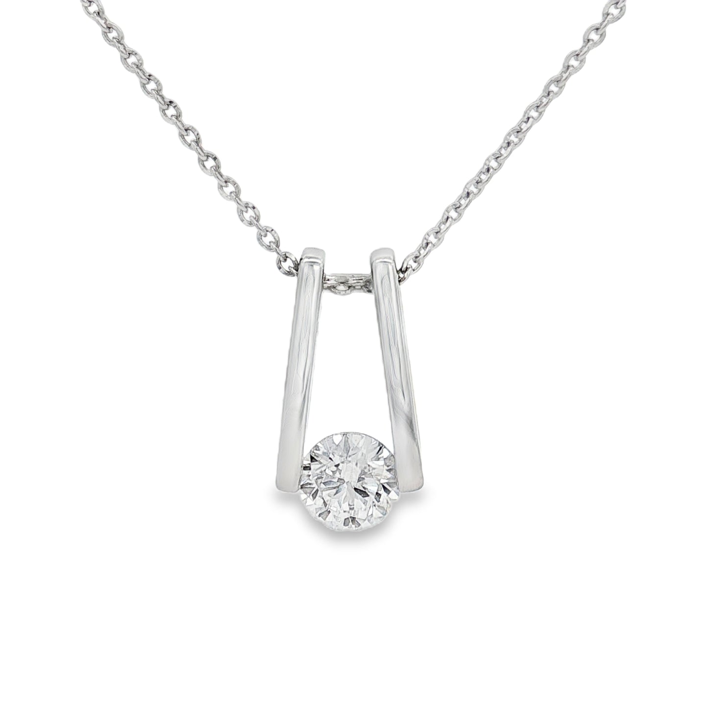 Ella Rose 1.06ct Lab-Grown Diamond Solitaire Pendant 14K White Gold