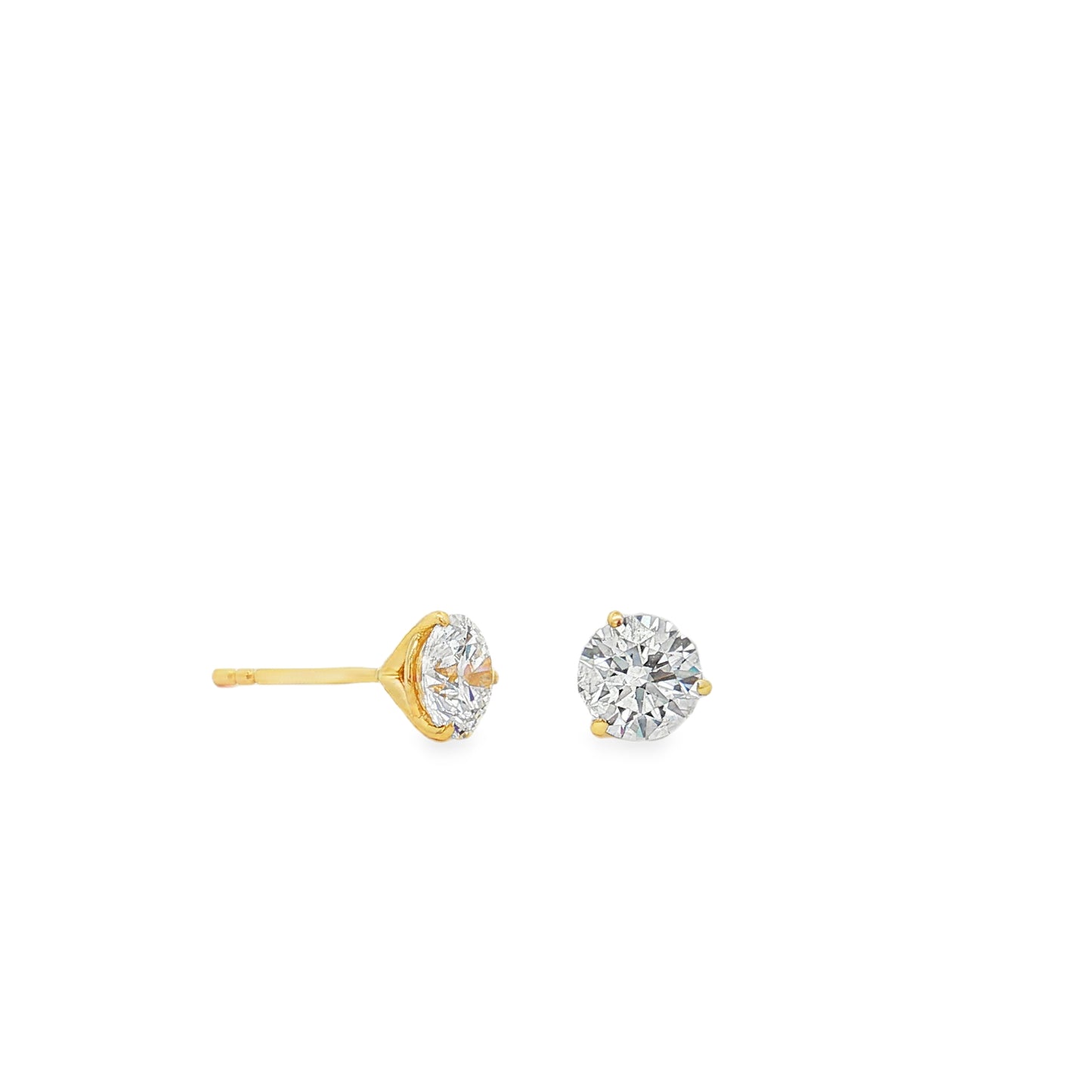 Ella Rose 1.51ct Lab-Grown Diamond Stud Earrings 14K Yellow Gold