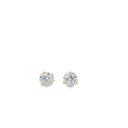 Ella Rose 1.51ct Lab-Grown Diamond Stud Earrings 14K Yellow Gold