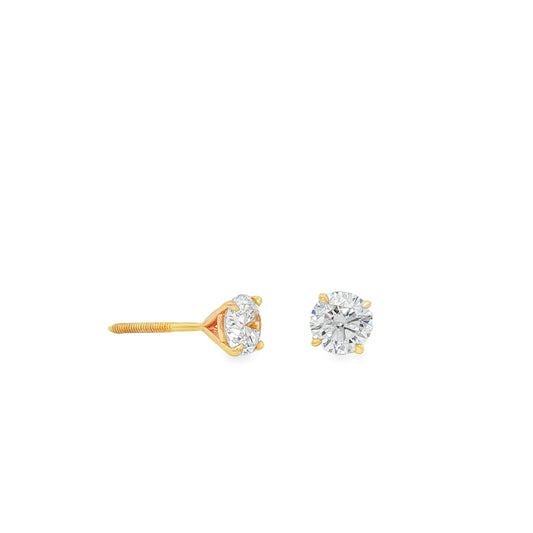 Ella Rose 1.58ct Lab-Grown Diamond Stud Earrings 14K Yellow Gold