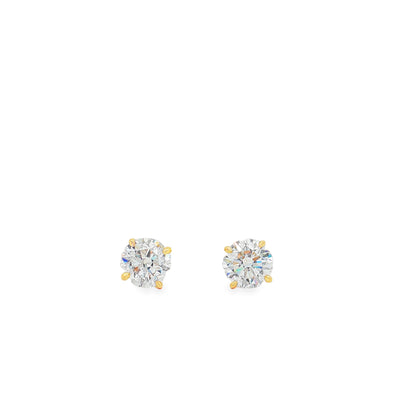 Ella Rose 1.58ct Lab-Grown Diamond Stud Earrings 14K Yellow Gold