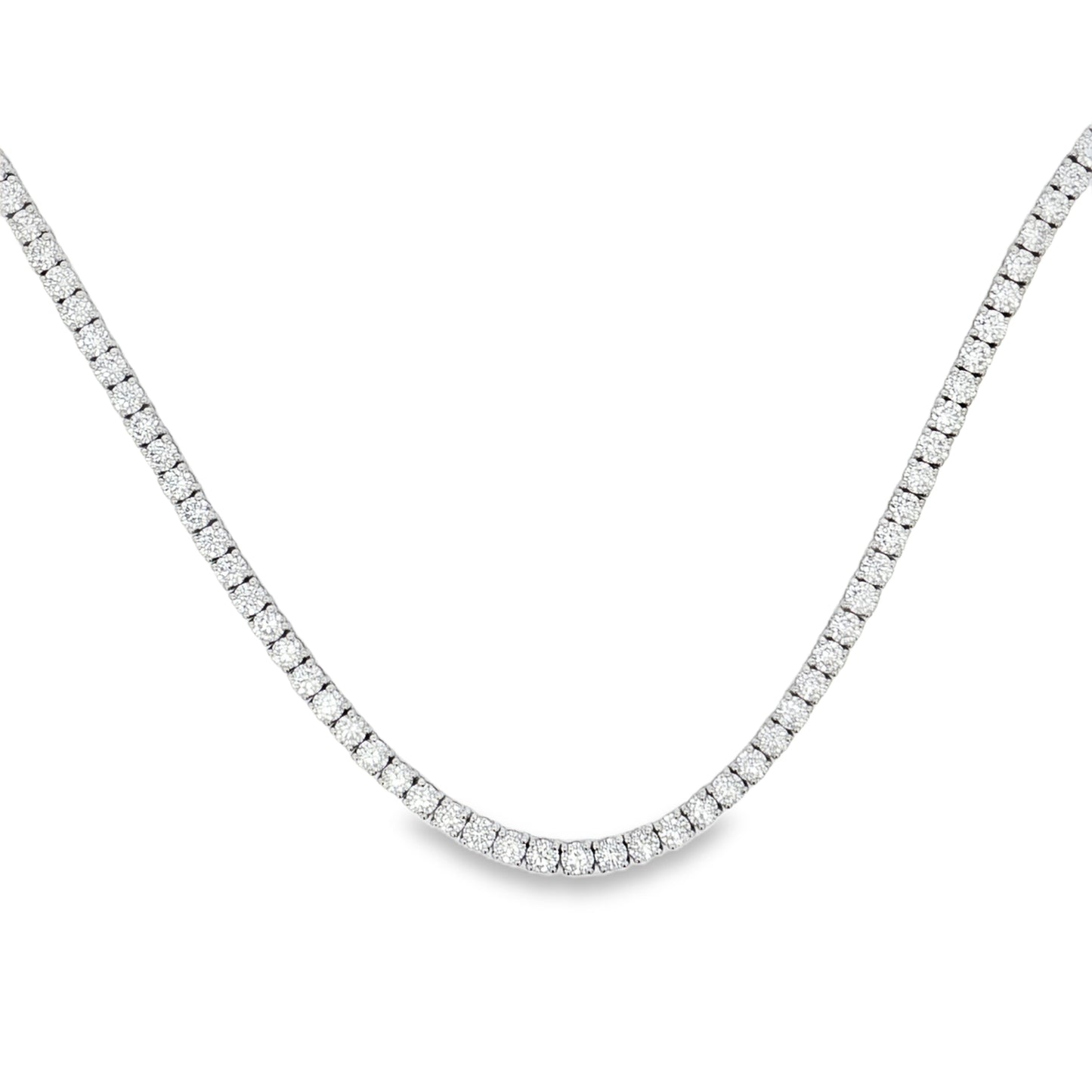 Ella Rose 13.51ct Lab-Grown Diamond Tennis Necklace 14K White Gold