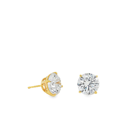 Ella Rose 8.14ct Lab-Grown Diamond Stud Earrings 14K Yellow Gold