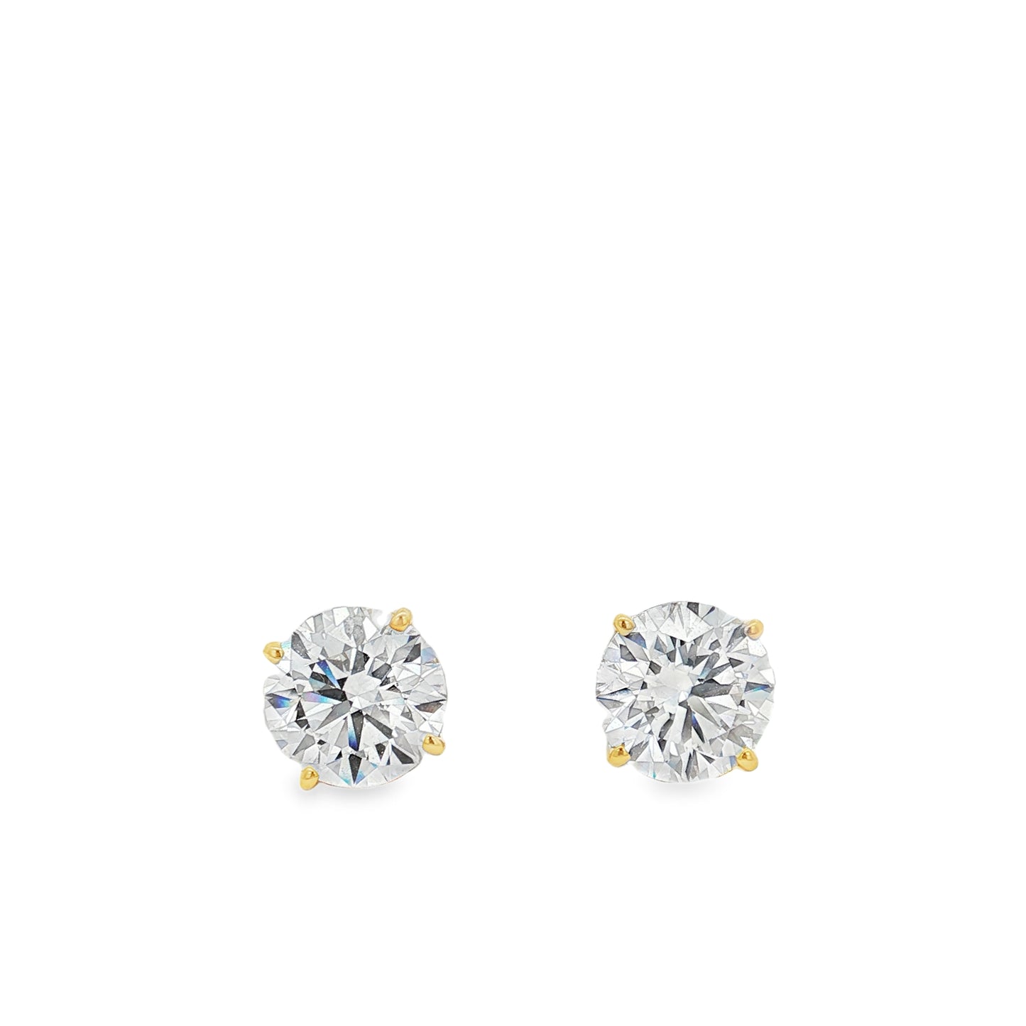 Ella Rose 8.14ct Lab-Grown Diamond Stud Earrings 14K Yellow Gold