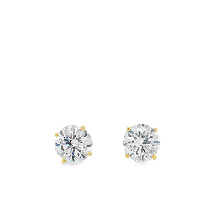 Ella Rose 8.14ct Lab-Grown Diamond Stud Earrings 14K Yellow Gold