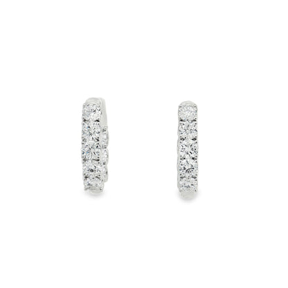 Ella Rose 2.50ct Lab-Grown Diamond Hoop Earrings 14K White Gold