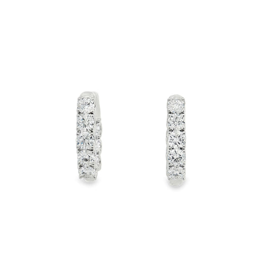 Ella Rose 2.50ct Lab-Grown Diamond Hoop Earrings 14K White Gold
