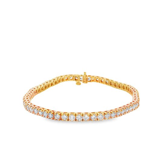 Ella Rose 5.00ct Lab-Grown Diamond Tennis Bracelet 14K Yellow Gold