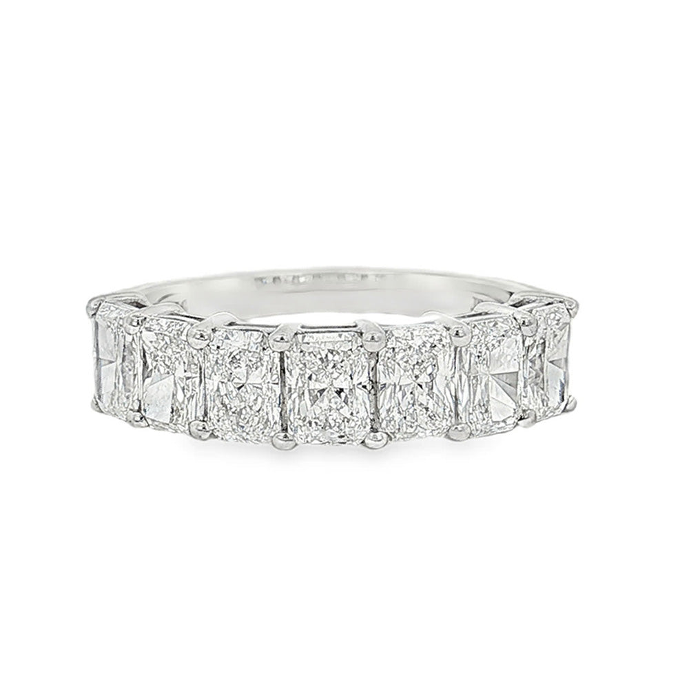 Ella Rose 3.19ct Radiant Cut Lab-Grown Diamond Seven-Stone Ring 14K White Gold