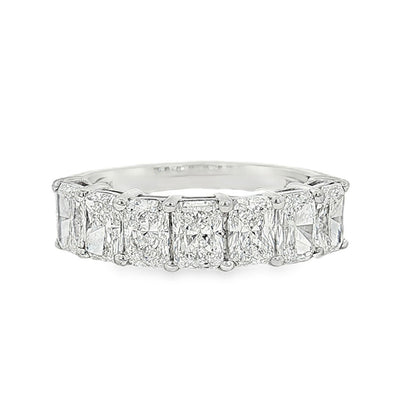 Ella Rose 3.19ct Radiant Cut Lab-Grown Diamond Seven-Stone Ring 14K White Gold