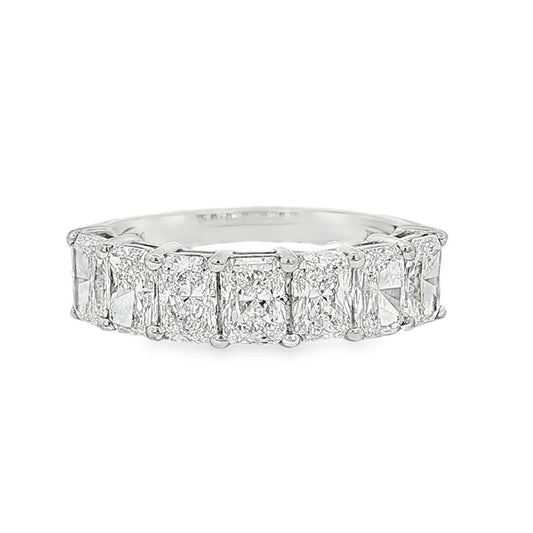 Ella Rose 3.19ct Radiant Cut Lab-Grown Diamond Seven-Stone Ring 14K White Gold