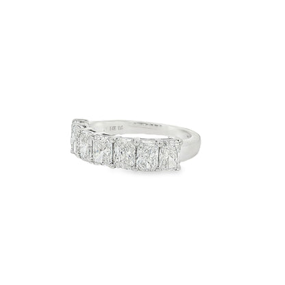 Ella Rose 3.19ct Radiant Cut Lab-Grown Diamond Seven-Stone Ring 14K White Gold
